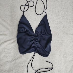 HYFVE Navy Ruched Tank Top